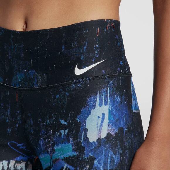 Nike Victory Power Crop Leggings Pants M | Graffiti Print, Dri-FIT, Mesh Panels - Picture 4 of 8